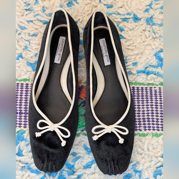 ANTONIO MELANI Shoes - Antonio Melani x Courtney Grow James Velvet Bow Ballet Flats